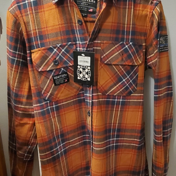 Howitzer Orange Plaid Shacket - Picture 1 of 9